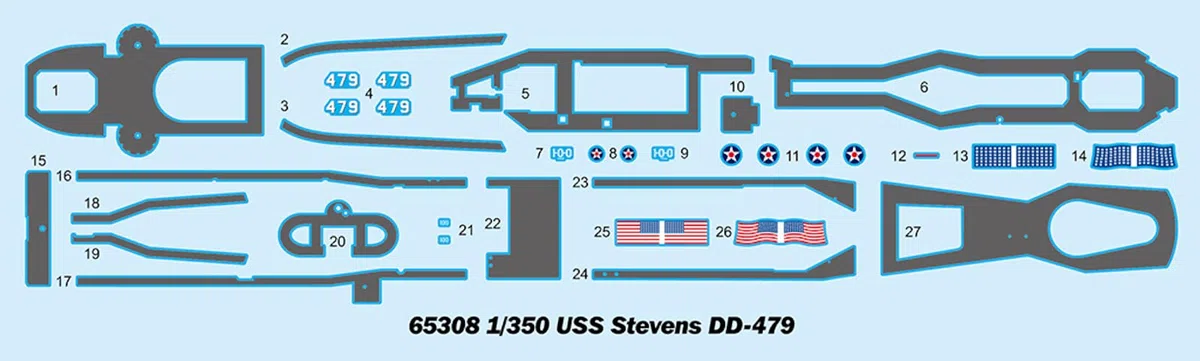 Merit International/ I love Ki 365308-1/350 USS Stevens DD-479 - Scala 1:350