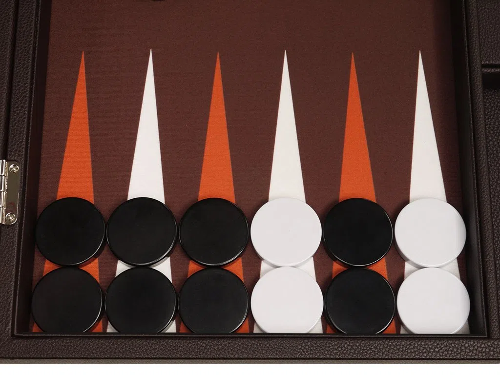 Set di Backgammon Premium da 48 x 64 cm - marrone scuro