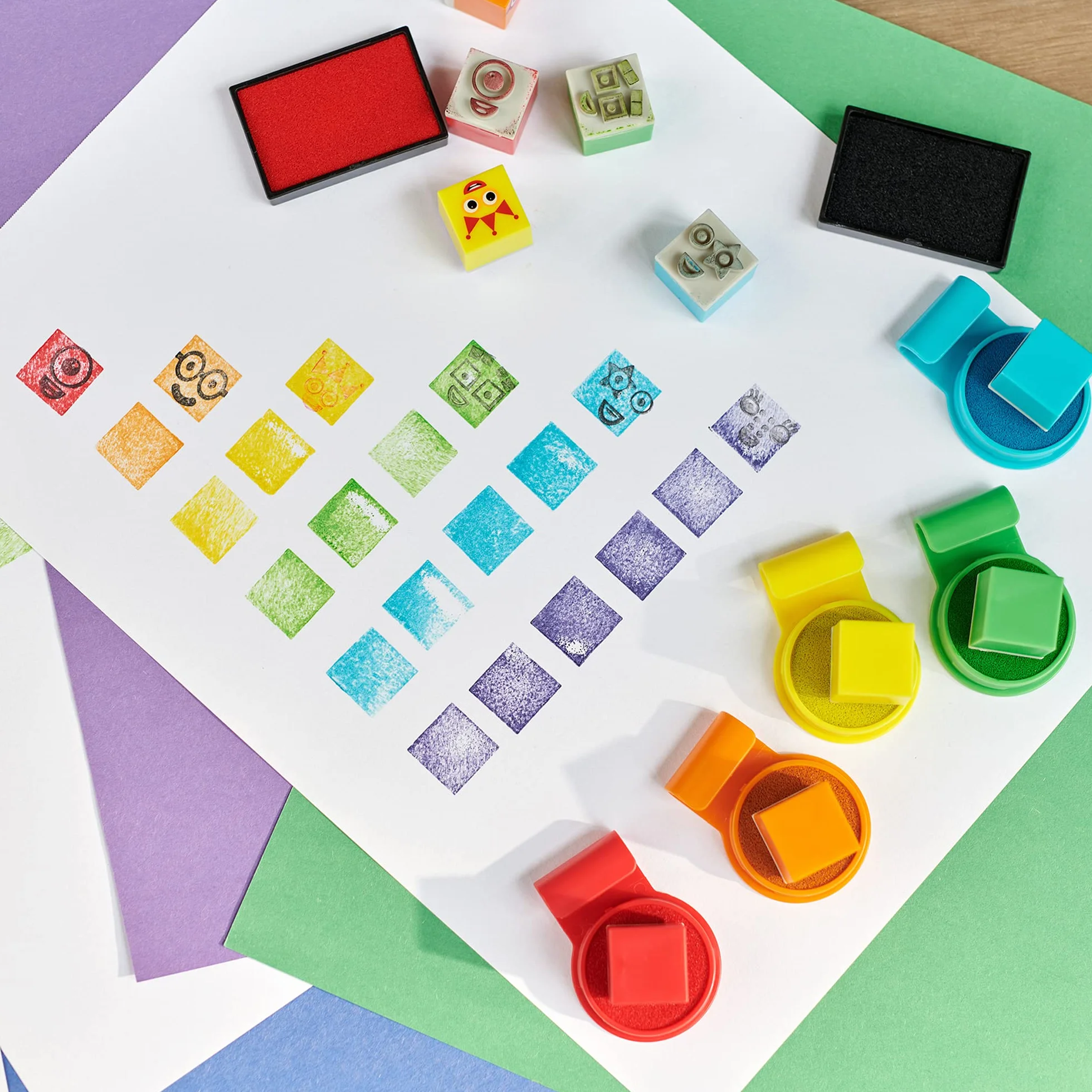 Learning Resources Set di attività con i timbri Numberblocks Stampoline Park, Colori dei Numberblocks, Inchiostri lavabili, Attività artistiche, Dai 3 anni in avanti, Regalo per bambini e bambine