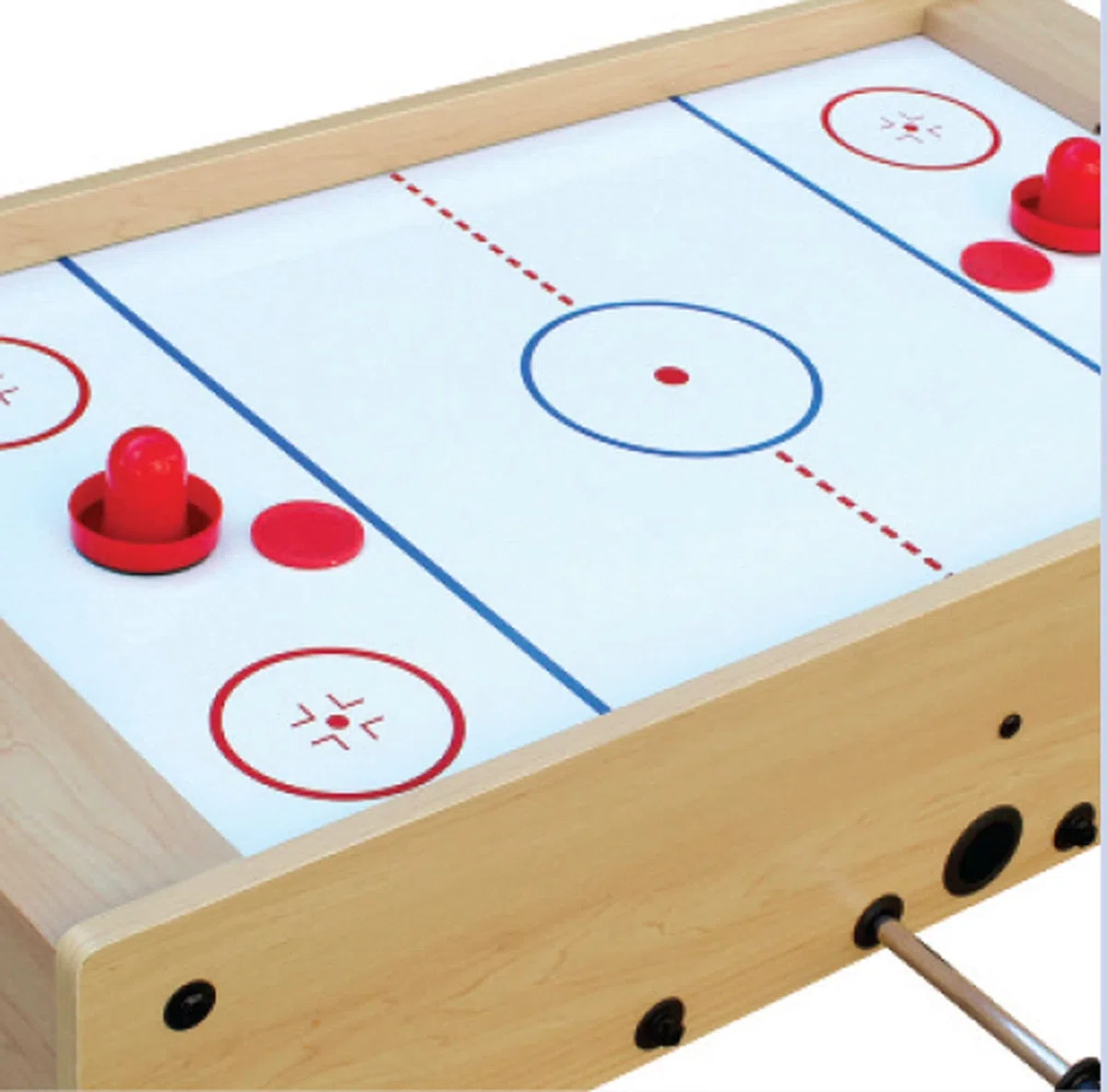 Garlando F-MINI 2 IN 1 Calciobalilla e hockey da tavolo in un solo prodotto; aste telescopiche comprese nella dotazione. Salvaspazio