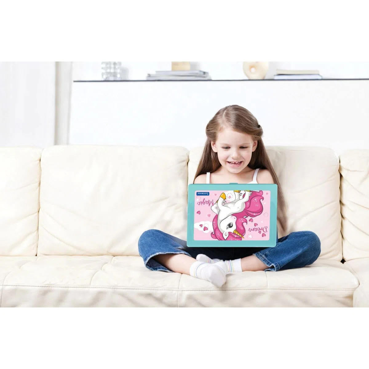 Lexibook, Unicorno, laptop educativo con 164 attività, inglese/tedesco, JC598UNIi3