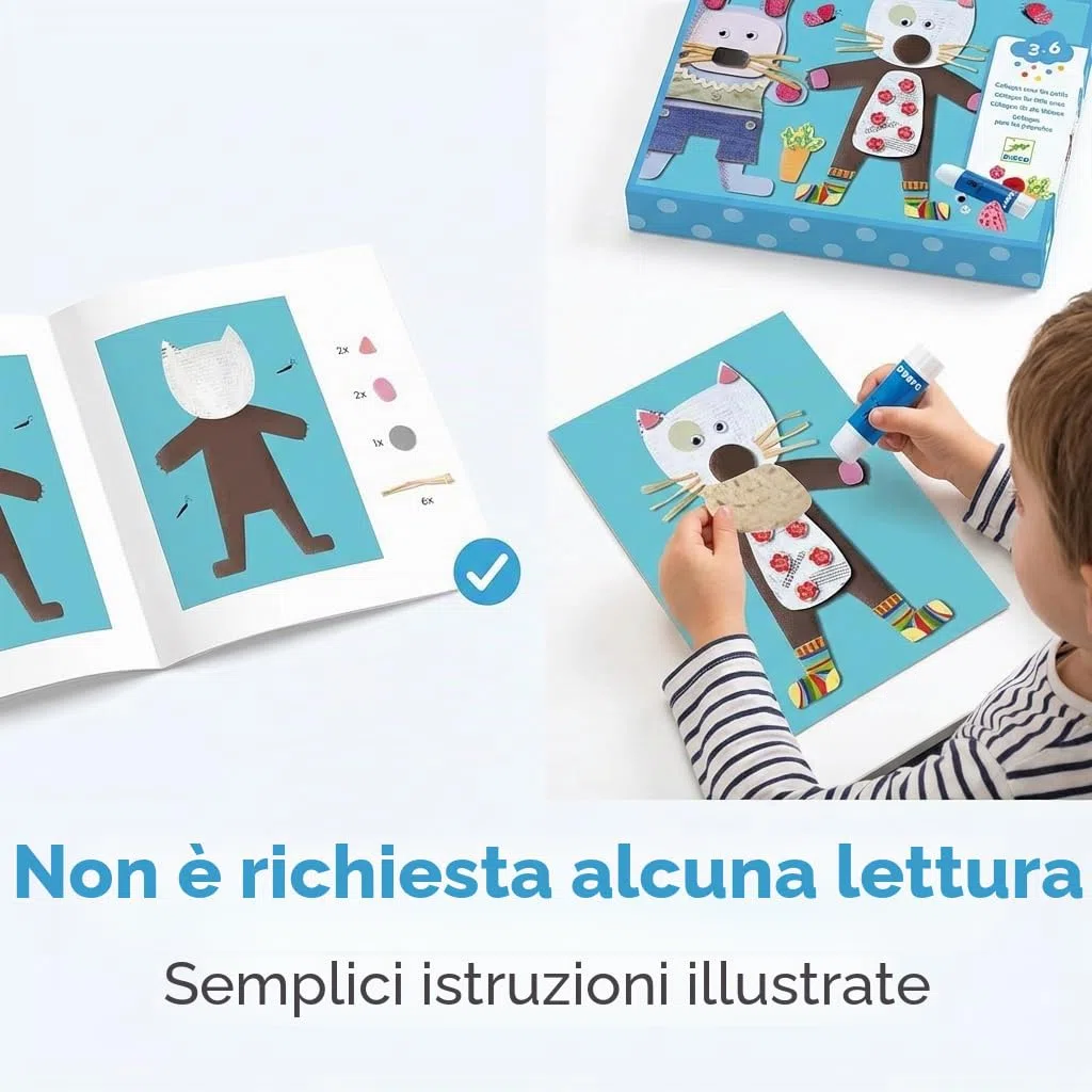 djeco 599386031 – Collage per Bambini