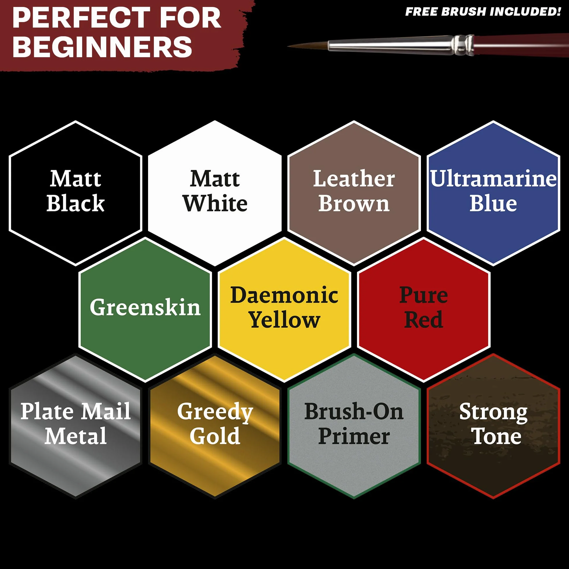 The Army Painter Warpaints Fanatic Starter Set 11 x 18ml Colori Acrilici per Miniature DnD e Warhammer