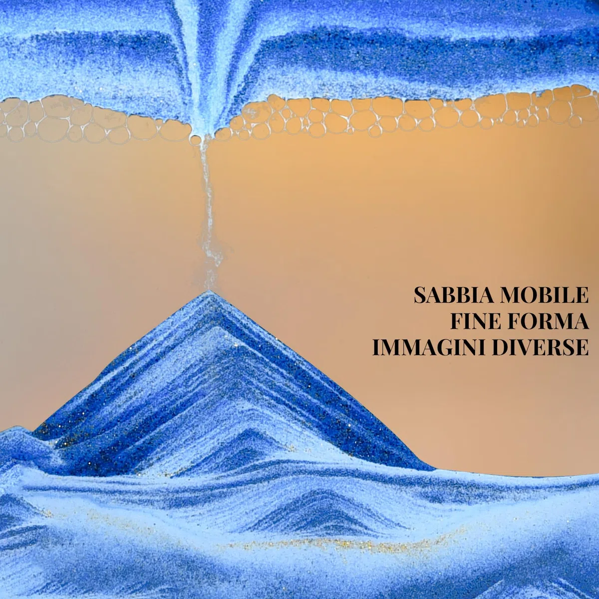 BuzzoXerex Pittura di Sabbia Che Scorre, Sabbia in Movimento 3D con Bluetooth con Luce a LED Sabbia Dinamica per Decorazioni la Casa l'ufficio (Nero-Blu)