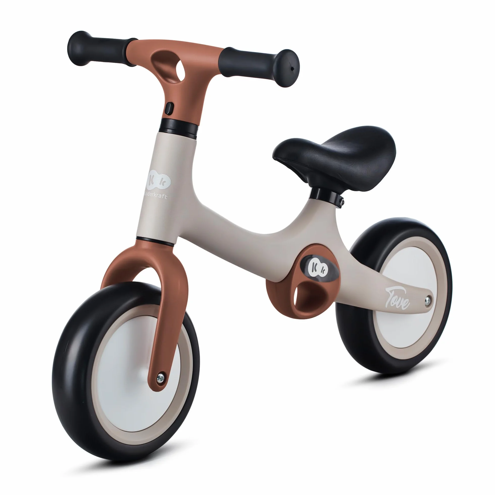 kk Kinderkraft TOVE Bicicletta bambini da 1,5 anni, Bici senza pedali, Design sportivo, Regolazione della sella, Bloccasterzo, Montaggio facile, Struttura leggera - 2 kg, Beige