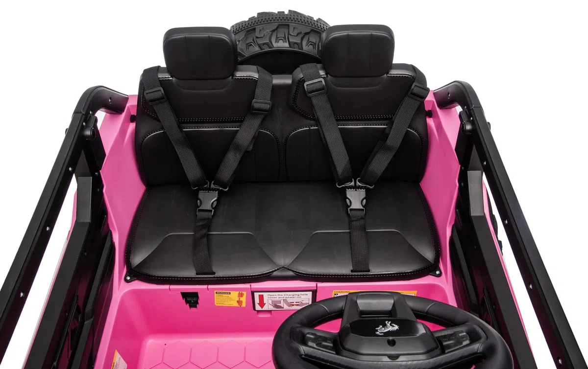 Ford Bronco 24V Maxi Auto Elettrica Bambini 2 Posti Telecomando Porte Apribili Bluetooth 60 Kg Rosa