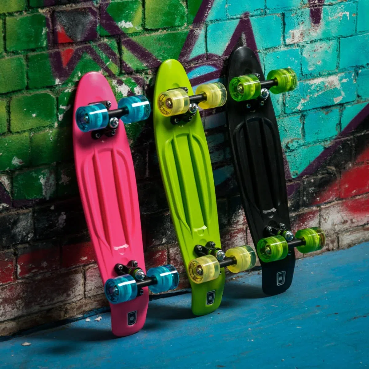 Xootz Kid's Complete-Skateboard in Stile retrò in plastica con