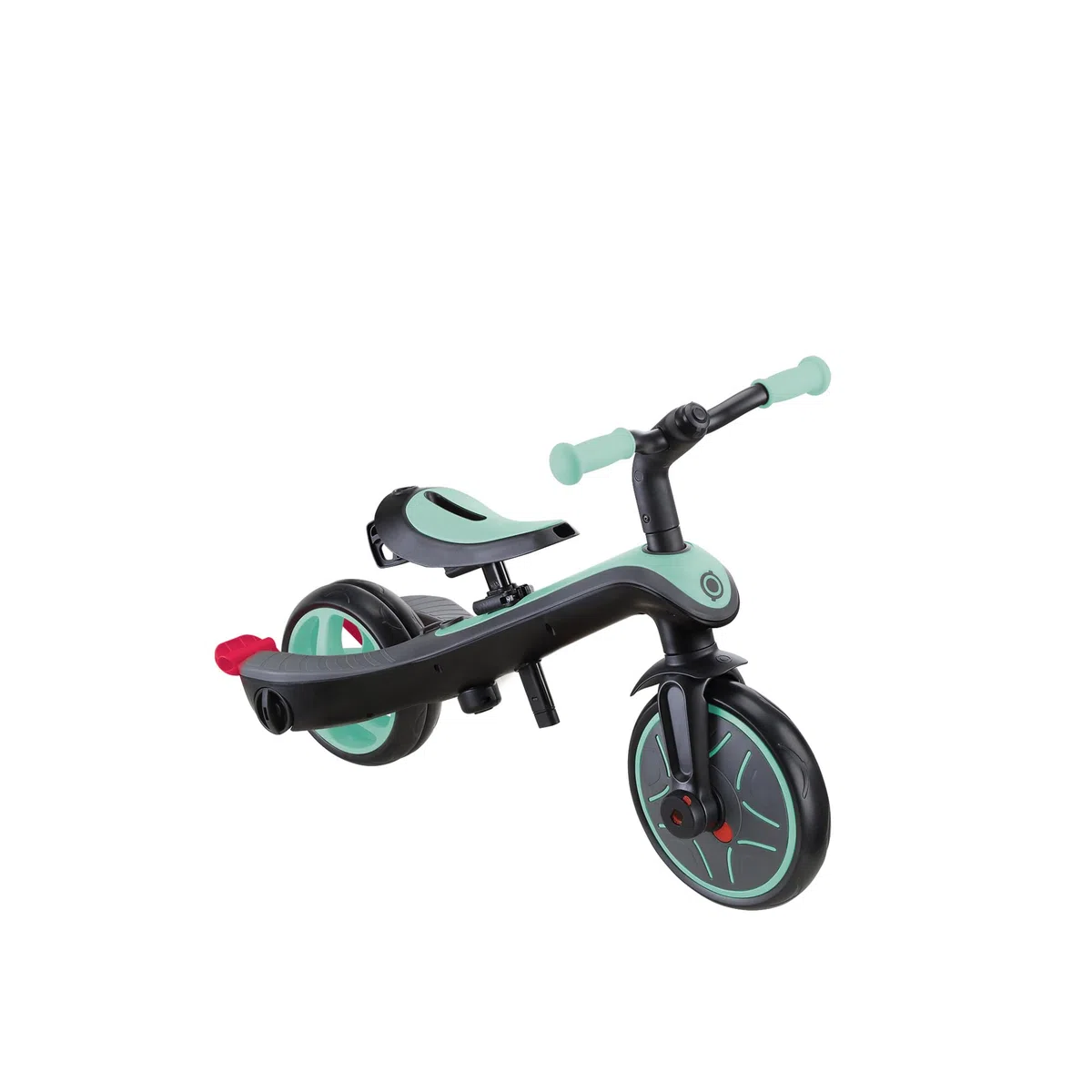 Globber - Triciclo Explorer 4 in 1 - Triciclo evolutivo e draisiano per bambini dai 10 mesi ai 5 anni, verde menta