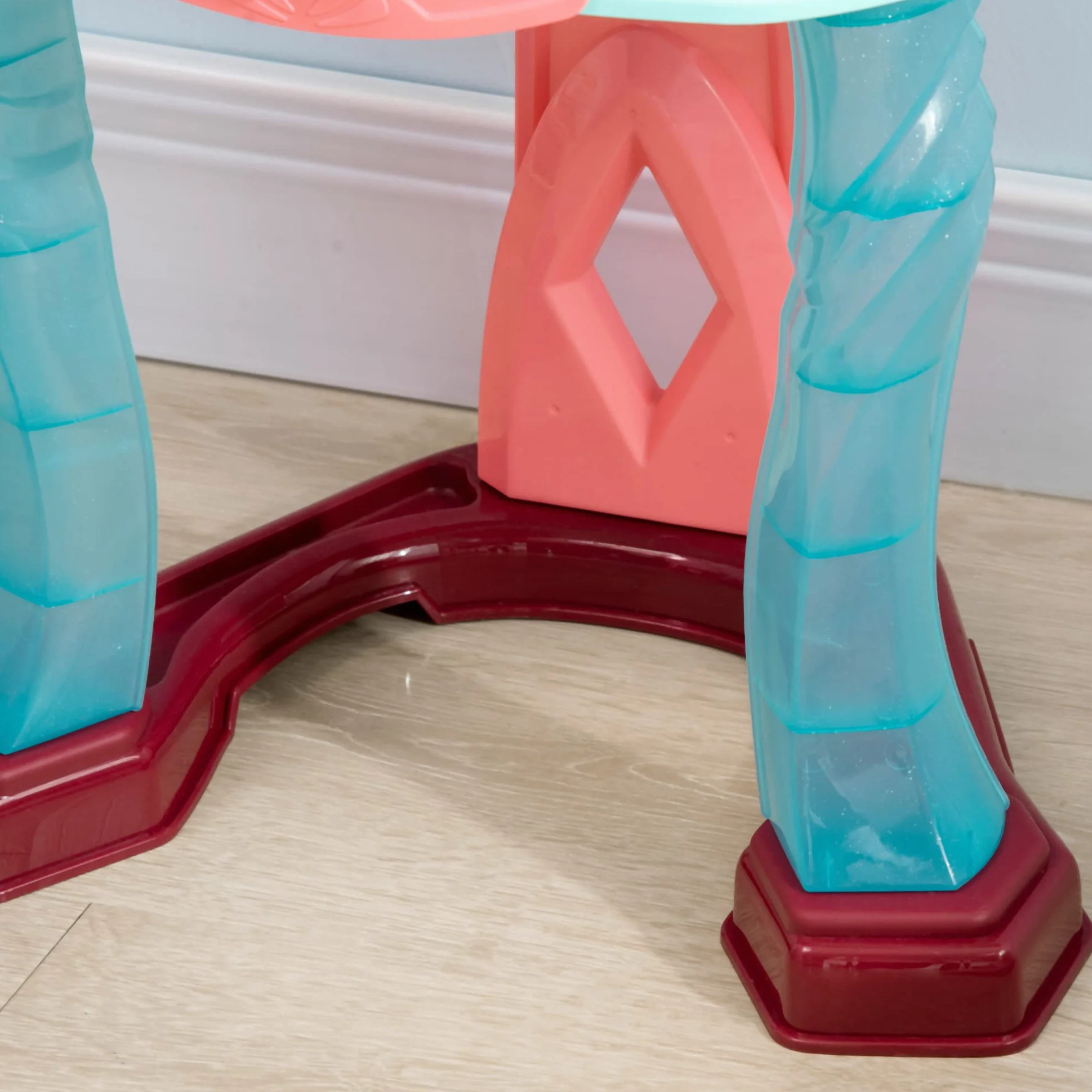 AIYAPLAY Set Tavolo Toeletta con Sgabello per Bambini da 3-6 Anni, Postazione Trucco Bambina con Luci e Musica, 31 Accessori di Bellezza Inclusi