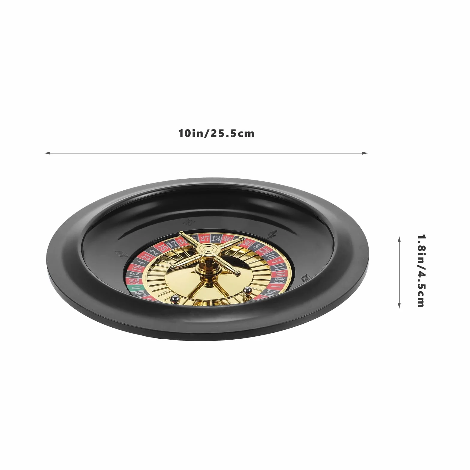 Ruota della roulette da Poker da 10 pollici - Roulette Russa in Plastica Rotante per Giochi di Festa Europea, Vassoio da Gioco, Accessorio