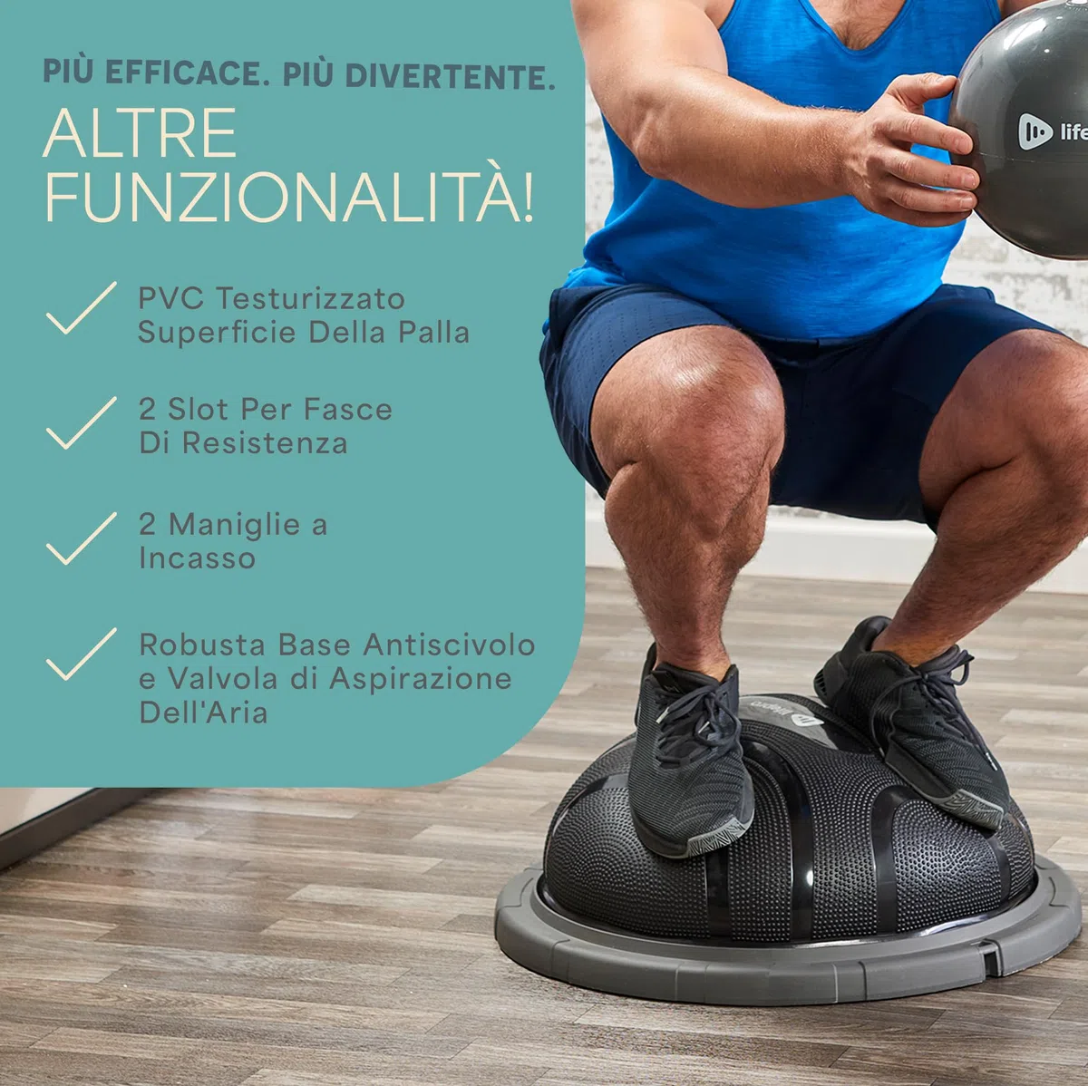 LifePro Palla da stabilità 200 kg Antiscivolo per Allenamenti Equilibrio