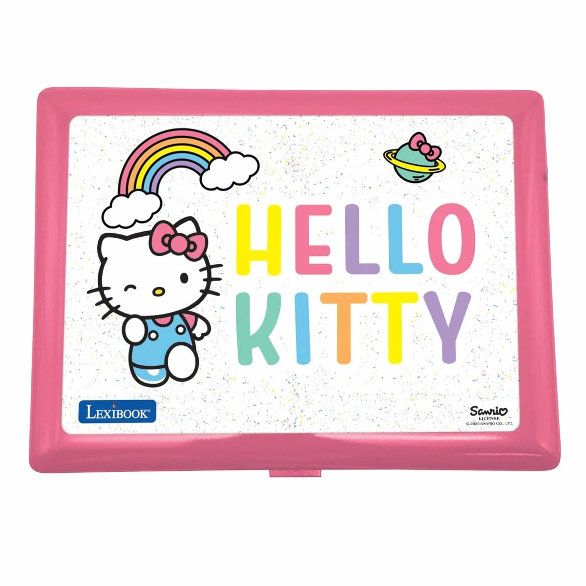 LEXIBOOK, Hello Kitty, portatile educativo Bilingue Inglese/Spagnolo, 164 Attività linguistiche, Scrittura, Matematica, Logica, Musica e Giochi, per Ragazzi e Ragazze, JC598HKi2