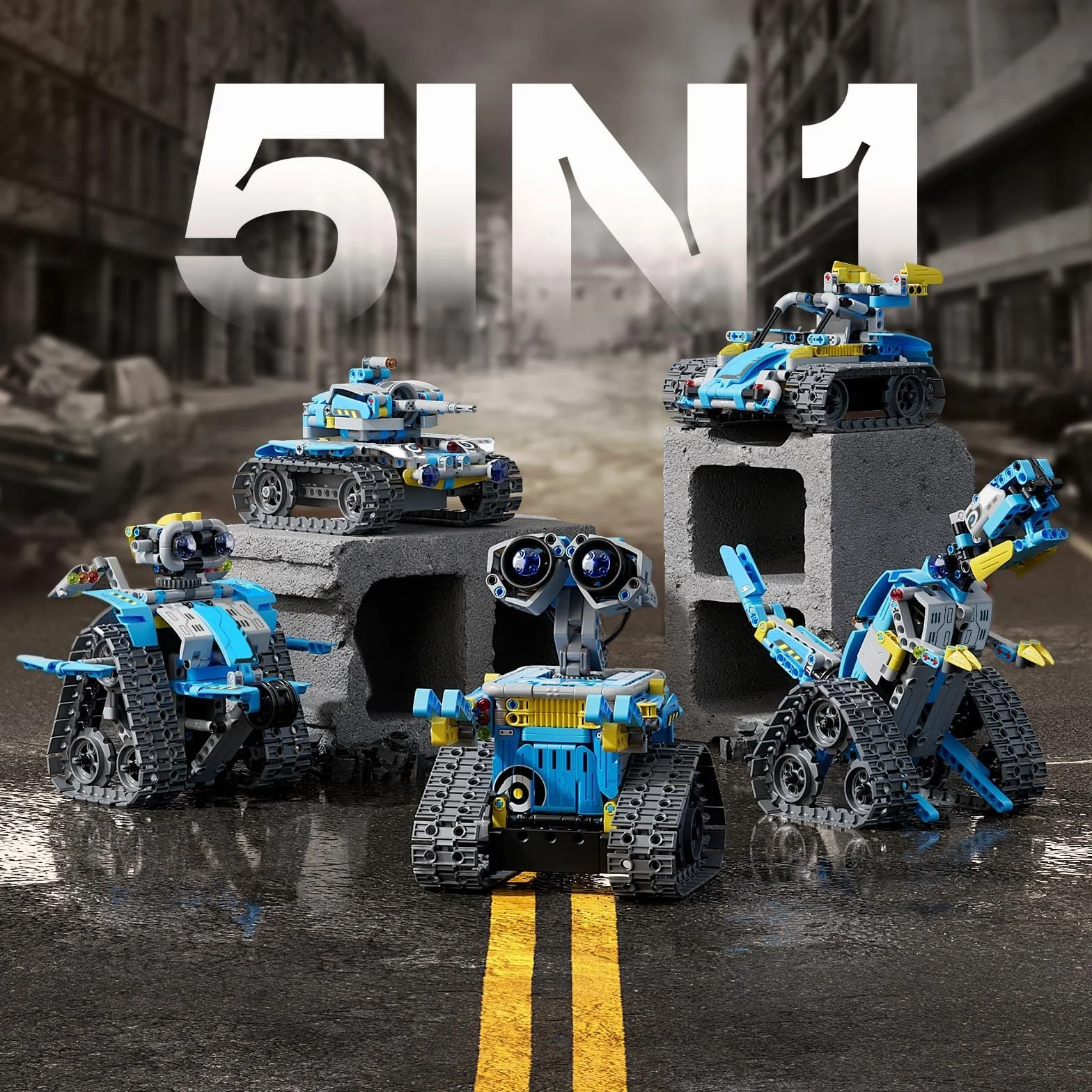VEPOWER Technic Robot Telecomandati per Bambini,5 in 1 STEM RC Giocattoli da Costruzione con app programmabile, Regalo Educativo per Ragazzi e Ragazze Dagli 6 ai 12 anni (488 pezzi)