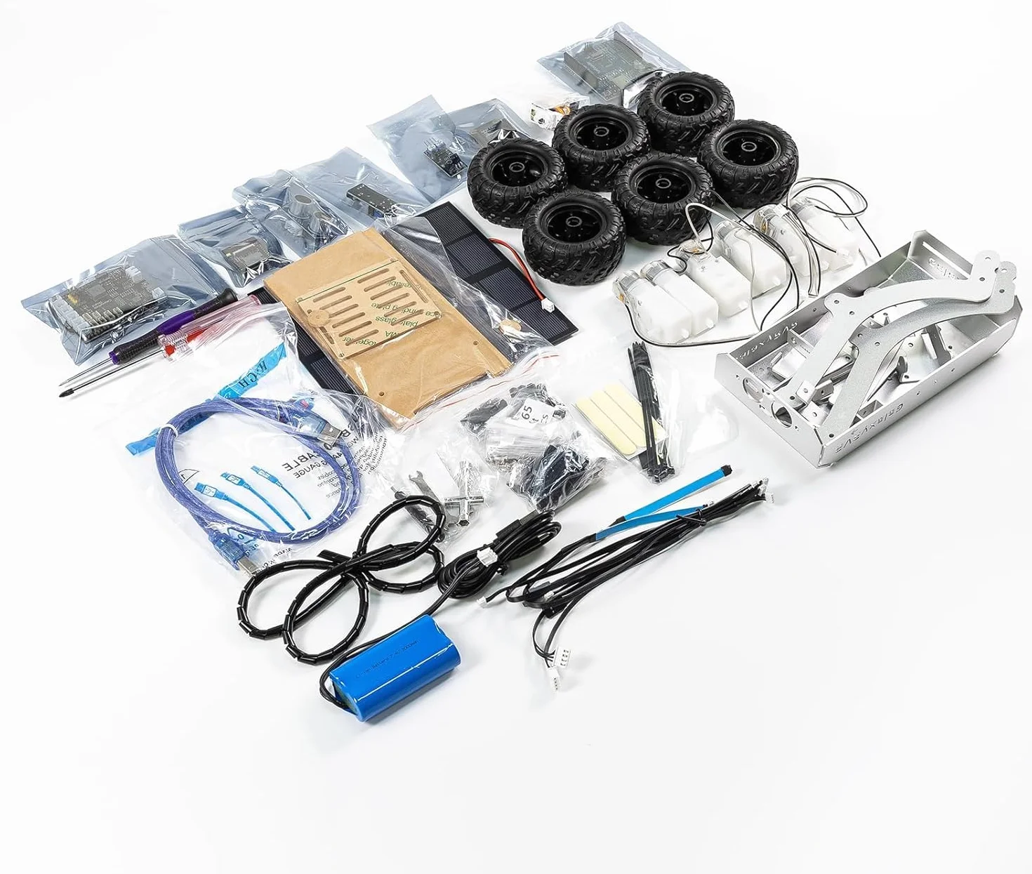 SunFounder GalaxyRVR Mars Rover STEM Kit per Arduino, compatibile con Uno R3, sospensione Rocker-Bogie, Scratch, C, fotocamera, FPV, batteria ricaricabile, per studenti, educatori, ingegneri
