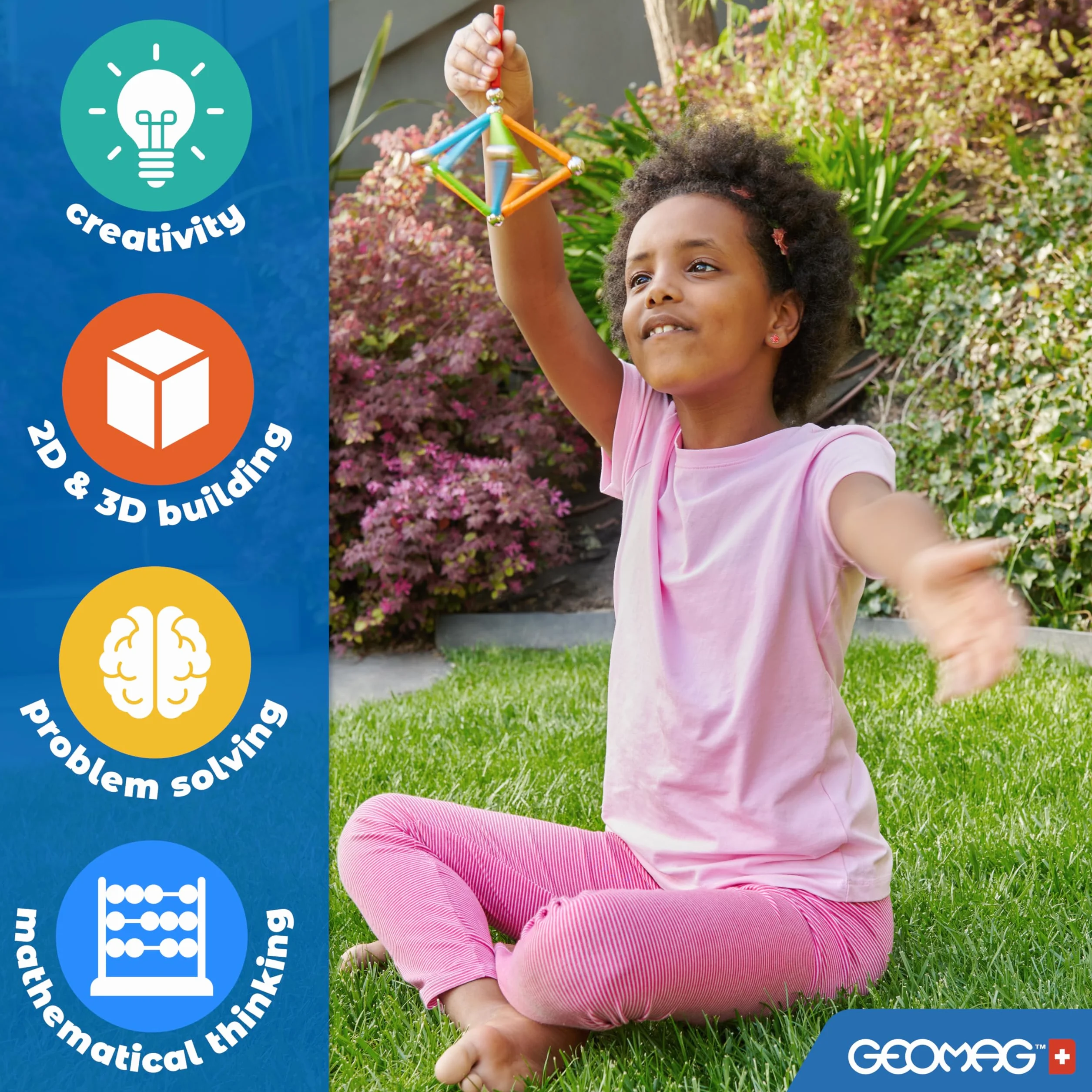 Geomag - Classic Masterbox Costruzioni Magnetiche Per Bambini, Giocattolo Magnetico Linea Green 100% Plastica Riciclata, 388 Pezzi