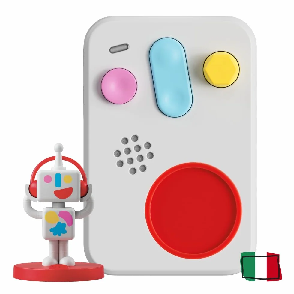FABA+ Raccontastorie Interattivo per Bambini 0-10 Anni, Cassa Audio con Personaggio Sonoro Faba•Me, Luce Notturna, Gioco Educativo Musicale, Versione Italiana