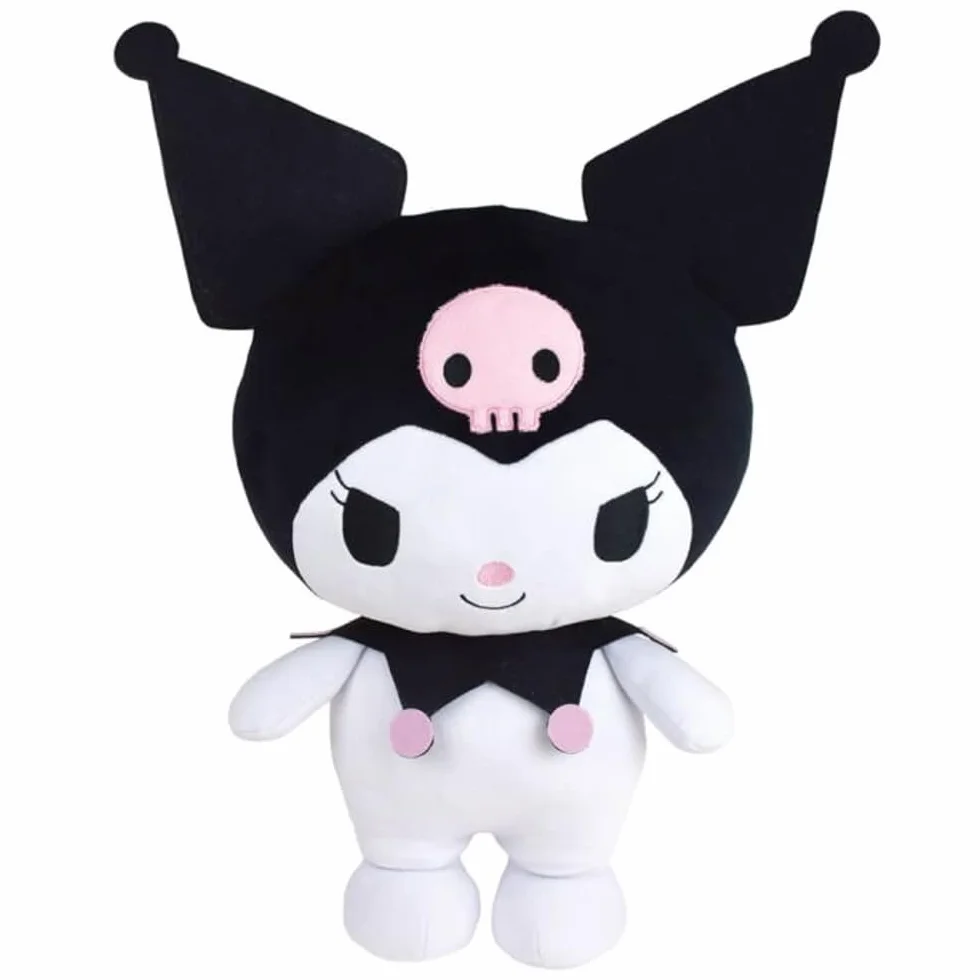 Jemini | Peluche Kuromi 40 cm | Cuscino morbido bianco e nero | Doudou Baby Lavabile | Licenza Ufficiale Sanrio | Giocattolo di Risveglio Kawaii Dalla Nascita | Idea Regalo Bambino Compleanno Natale |
