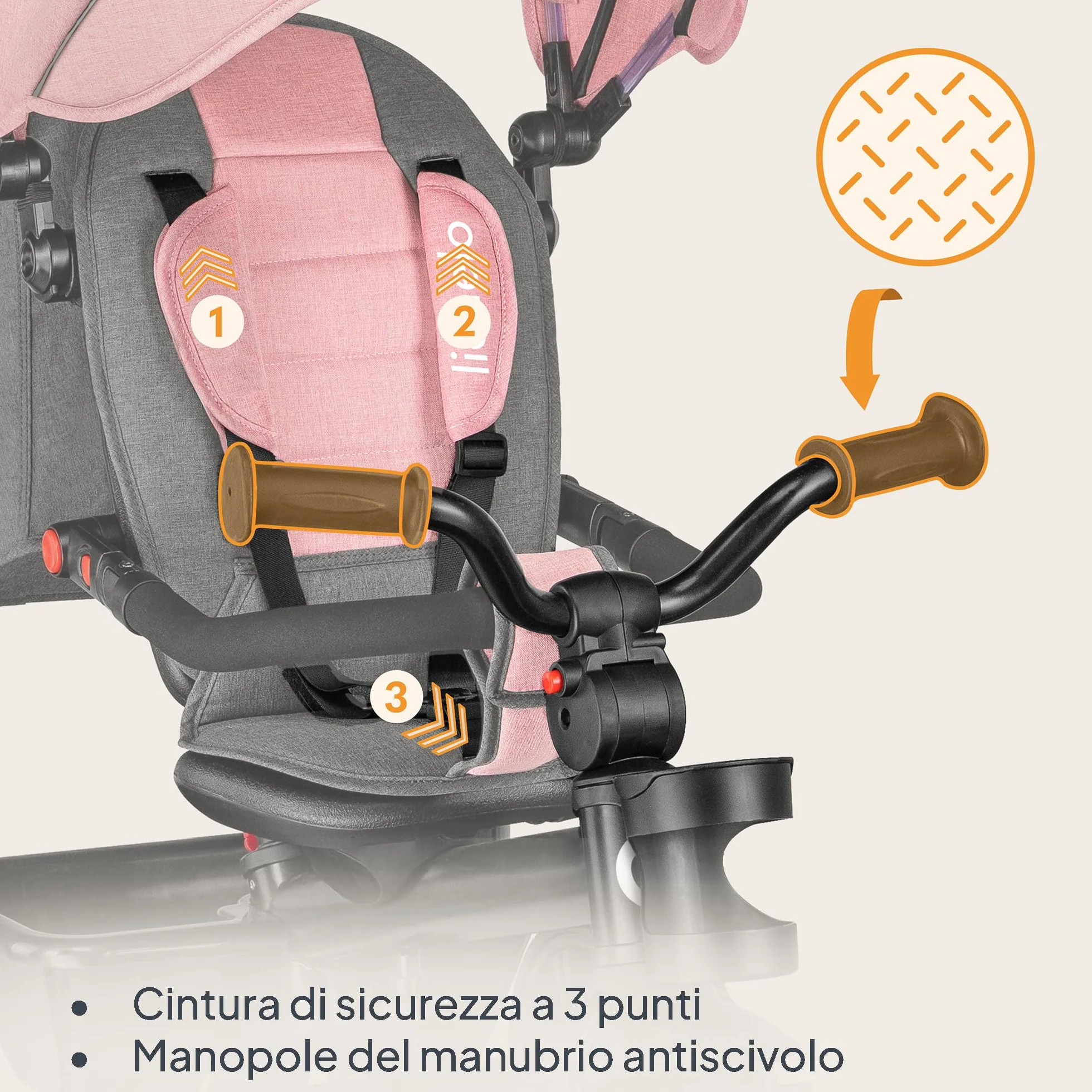 Lionelo Haari 2 in 1 Triciclo bici e passeggino fino a 25kg, Pieghevole, Fronte mamma e fronte strada, Regorabile compatto con Borsa e portabibite, Cinture a 3punti Triciclo per bambini da 1 a 5 anni